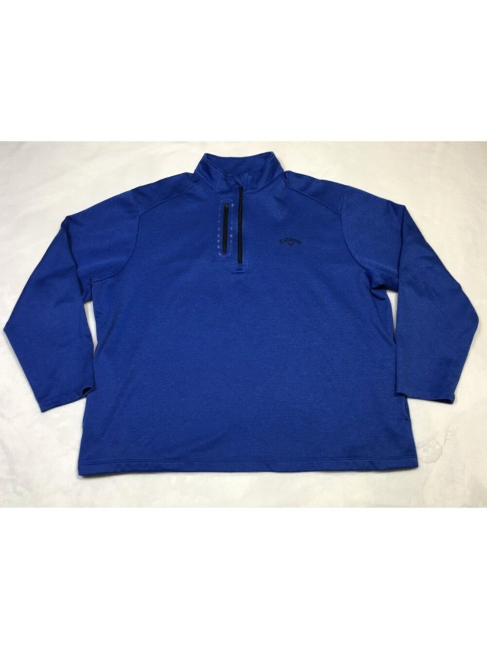 Callaway 1/4 Zip Men's Pullover XXL Blue Fleece Long Sleeve Golf Chest 57"